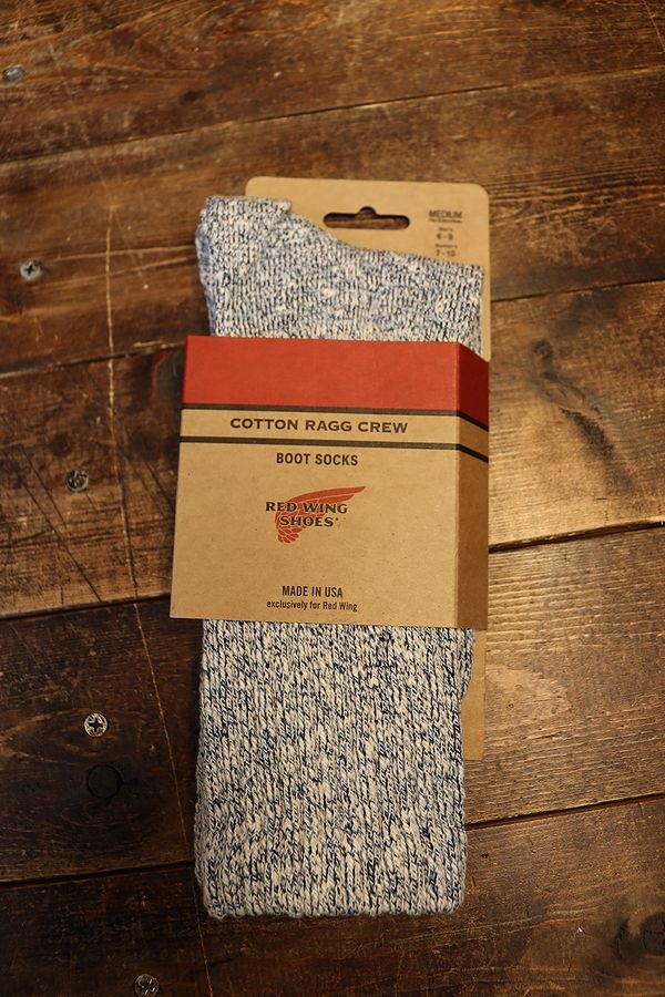 RED WING åɥ󥰡97660COTTON RAGG CREW / CAROLINA BLUEåȥ饰롼 / 饤ʡ֥롼֡ĥå