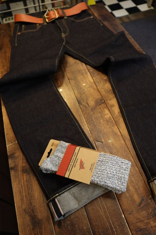 RED WING åɥ󥰡97660COTTON RAGG CREW / CAROLINA BLUEåȥ饰롼 / 饤ʡ֥롼֡ĥå