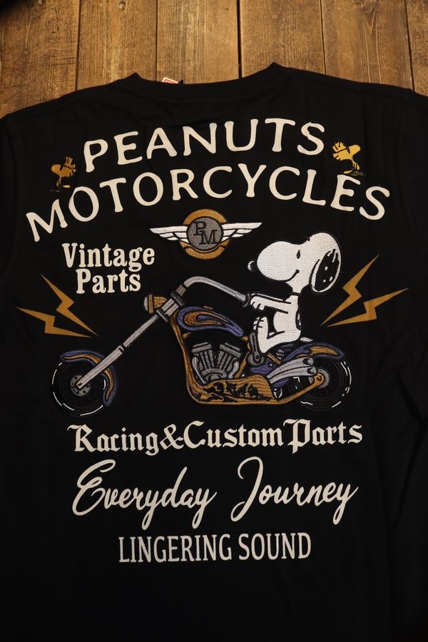 FLAG STAFF���ե�å������åա�Snoopy��442063��ŷ��ȾµTee��SNOOPY MOTORCYCLE Tee���֥�å�
