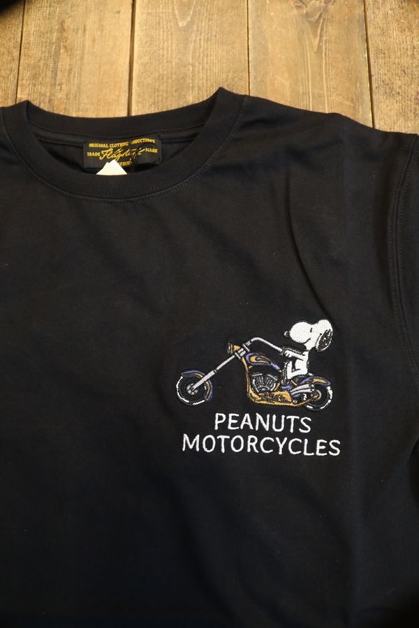 FLAG STAFF���ե�å������åա�Snoopy��442063��ŷ��ȾµTee��SNOOPY MOTORCYCLE Tee���֥�å�