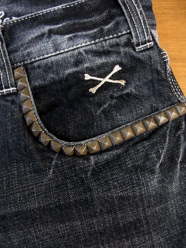 VANSON バンソン デニムジーンズ パンツ ボトムス スカル 刺繍 sp-b-8a ...