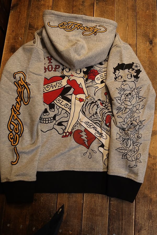 BETTY BOOP��ED HARDY��BED-2502���٥ƥ��ߥ��ɥϡ��ǥ������ɽ���΢�ӥե�Zip�ѡ��������ߥå������졼
