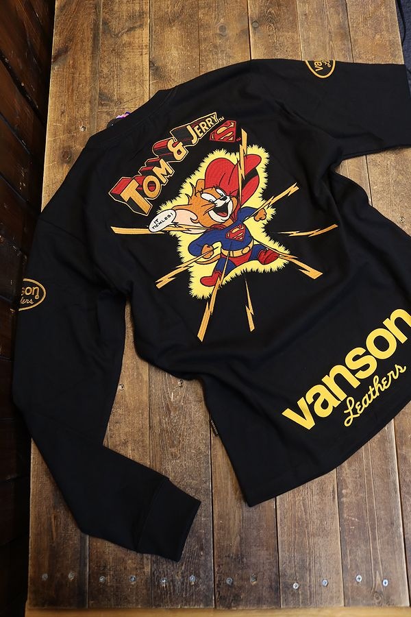 VANSON��Tom and Jerry�����ȥ�ȥ����꡼��TJV-2439��ŷ������Tee�������ѡ��ޥ󡡥֥�å�