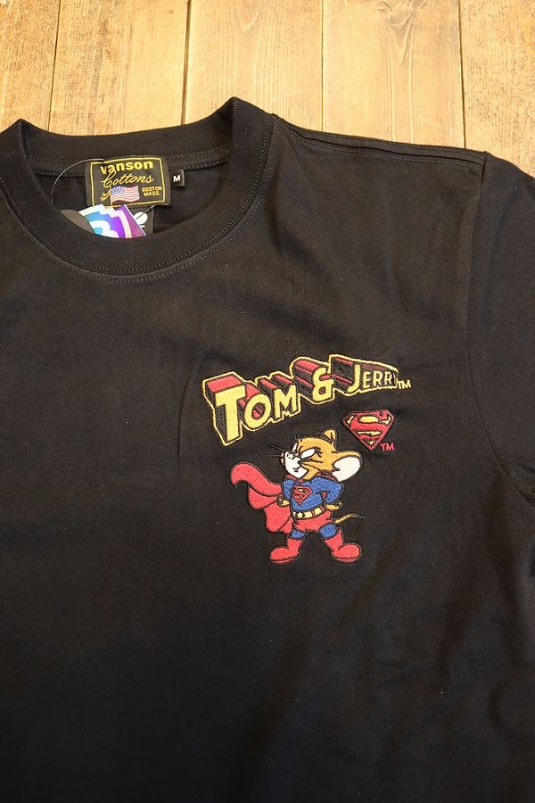 VANSON��Tom and Jerry�����ȥ�ȥ����꡼��TJV-2439��ŷ������Tee�������ѡ��ޥ󡡥֥�å�