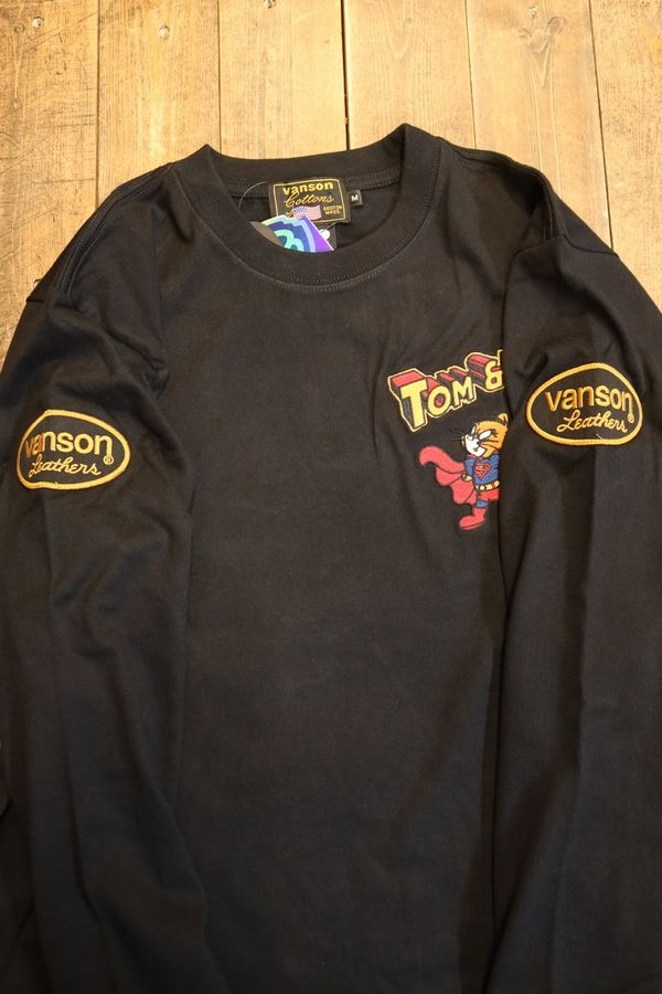 VANSON��Tom and Jerry�����ȥ�ȥ����꡼��TJV-2439��ŷ������Tee�������ѡ��ޥ󡡥֥�å�