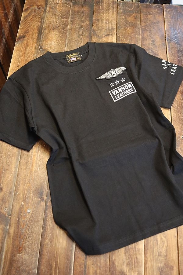VANSON バンソン NVST-2323 天竺半袖Tee ワンスター刺繍Tシャツ