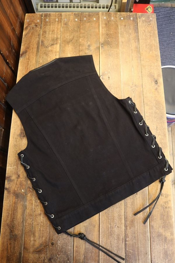 KADOYA(���ɥ�)��K'S LEATHER��K'S PRODUCT��SOLID BIKER VEST ����åɥХ������٥��� �֥�å�