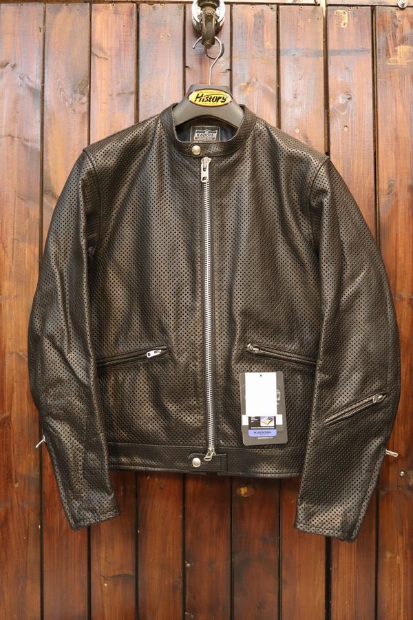 KADOYA K'S PRODUCT ブラック シングルライダースジャケット 中古・古着通販】KADOYA (カドヤ) シングルライダースジャケット