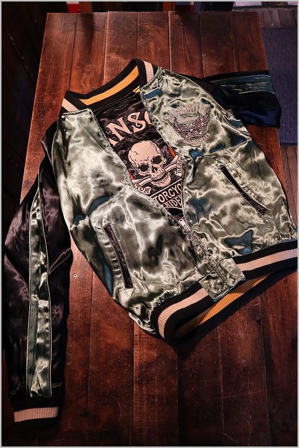 VANSON バンソン NVJK-2204 リバーシブルスカジャン スカル ウイング