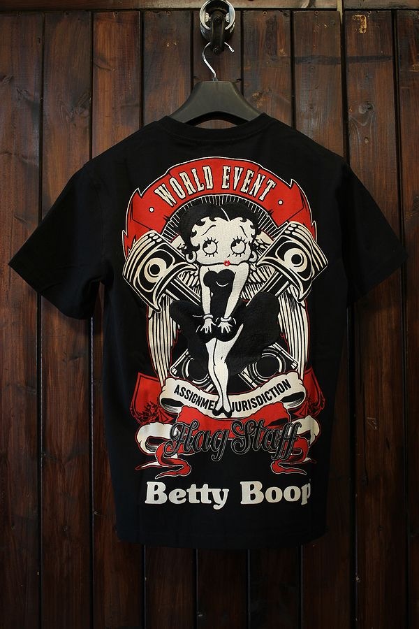 FLAG STAFF�ե�å������åա�BETTY BOOP��432021��BETTY�ӥå��ĥ����� ȾµT����ġ��֥�å�
