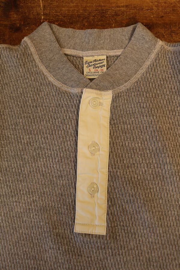 BUZZ RICKSON'S �Х��ꥯ���󥺡�Lot No. BR68130 / BUZZ RICKSON'S THERMAL HENLEY NECK T-SHIRT�����졼