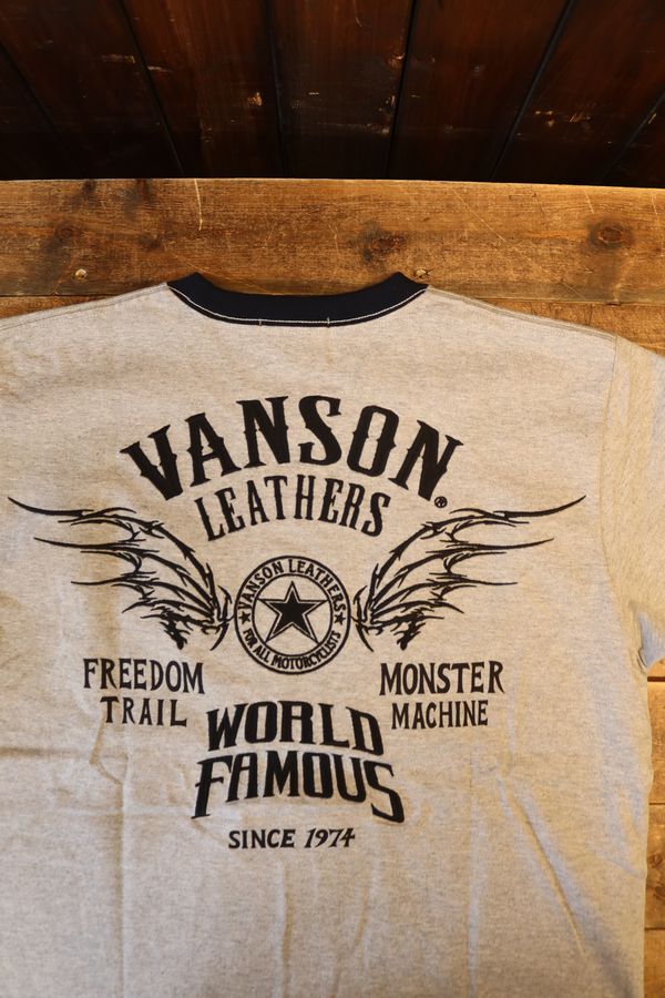 VANSON �Х󥽥� NVST-2607 ŷ��ȾµTee��WING���ɽ���T����ġ��ߥå������졼
