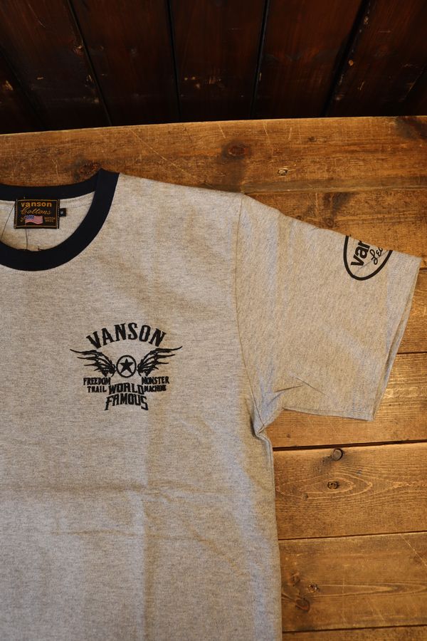 VANSON �Х󥽥� NVST-2607 ŷ��ȾµTee��WING���ɽ���T����ġ��ߥå������졼