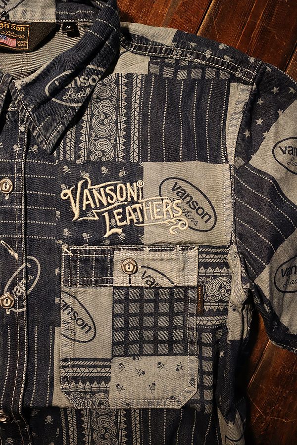 国内正規総代理店アイテム VANSON バンソン 半袖 デニムシャツ NVSS-2201 刺繍 bestdream.store 国内正規総代理店アイテム VANSON バンソン 半袖 デニムシャツ NVSS-2201 刺繍 bestdream.store