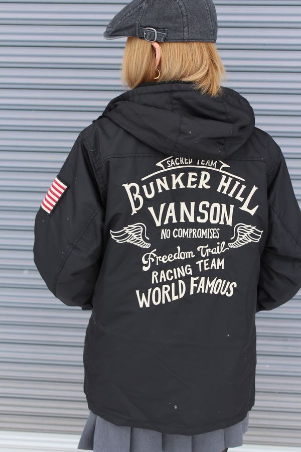 VANSON�Х󥽥�NVJK-2503 VANSON NYLON 3WAY JACKET �Х󥽥� �ʥ����� ���㥱�å� ���� æ��饤�ʡ���N-3B �֥�å�(�饤�ʡ���V���꡼��)