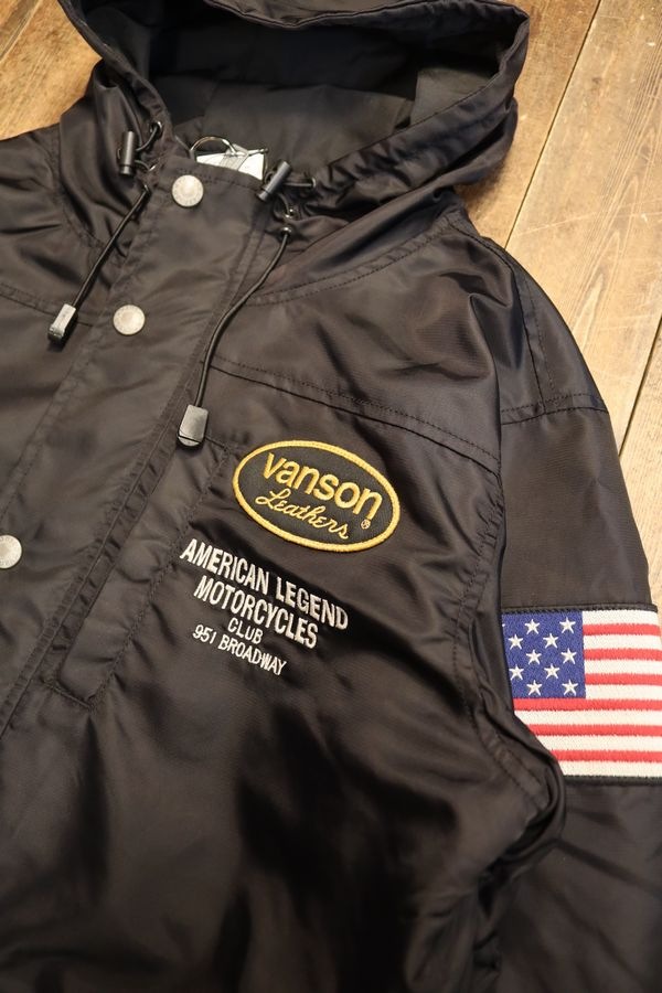 VANSON�Х󥽥�NVJK-2503 VANSON NYLON 3WAY JACKET �Х󥽥� �ʥ����� ���㥱�å� ���� æ��饤�ʡ���N-3B �֥�å�(�饤�ʡ���V���꡼��)