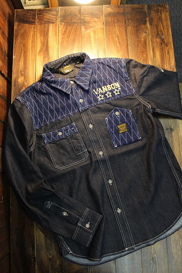 VANSON �Х󥽥� NVSL-2006���ɤ������إǥ˥ॷ��� ��������ɽ���INDIGO(ONE WASH)