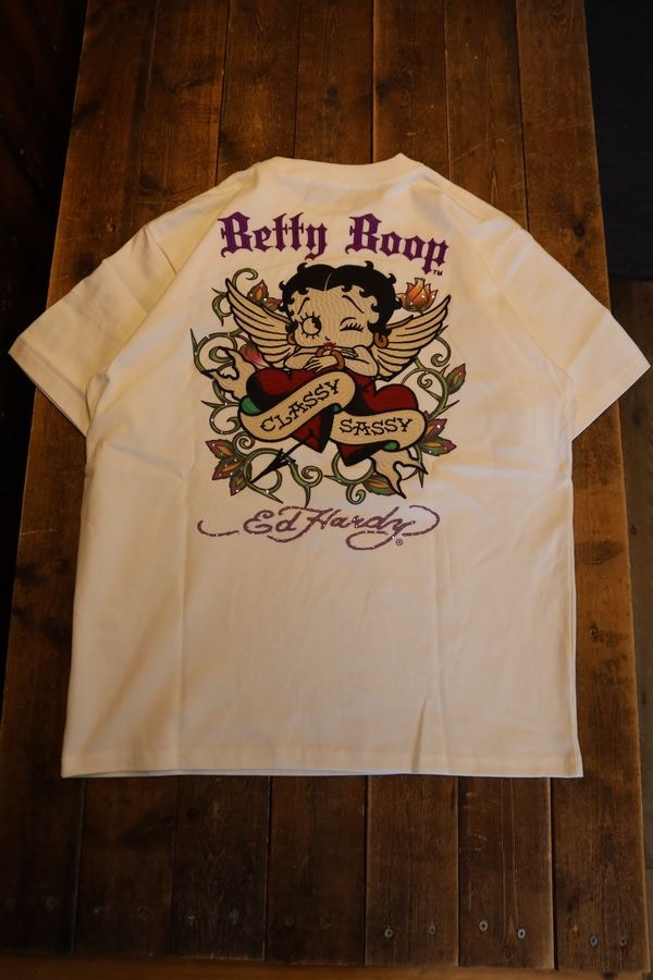 BETTY BOOP��ED HARDY��BED-2601 ŷ��Tee���٥ƥ��ߥ��ɥϡ��ǥ������ɽ����֥��ȡ��饤�󥹥ȡ���T����ġ����եۥ磻��
