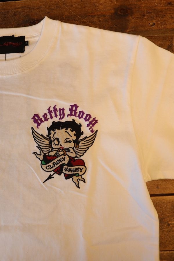 BETTY BOOP��ED HARDY��BED-2601 ŷ��Tee���٥ƥ��ߥ��ɥϡ��ǥ������ɽ����֥��ȡ��饤�󥹥ȡ���T����ġ����եۥ磻��