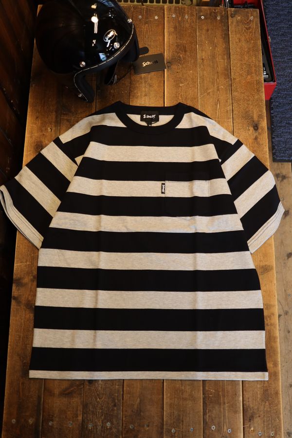 SCHOTT(ショット） WIDE BORDER POCKET T-SHIRT/ワイドボーダー