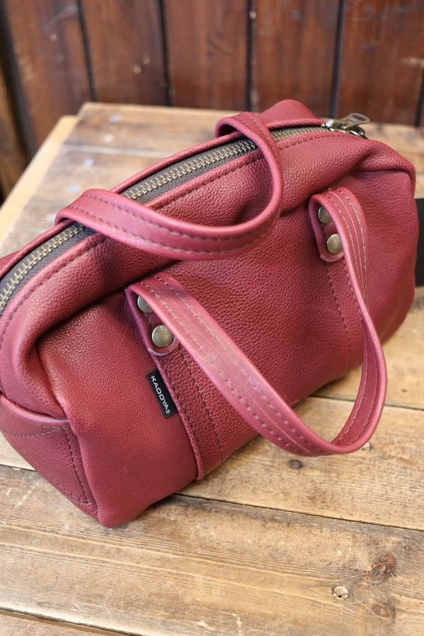 カドヤ(KADOYA) BOSTON BAG ミニボストンバッグ ワイン 限定カラー