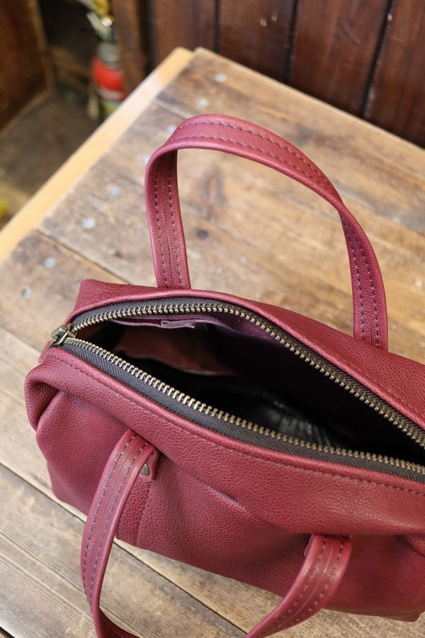カドヤ(KADOYA) BOSTON BAG ミニボストンバッグ ワイン 限定カラー