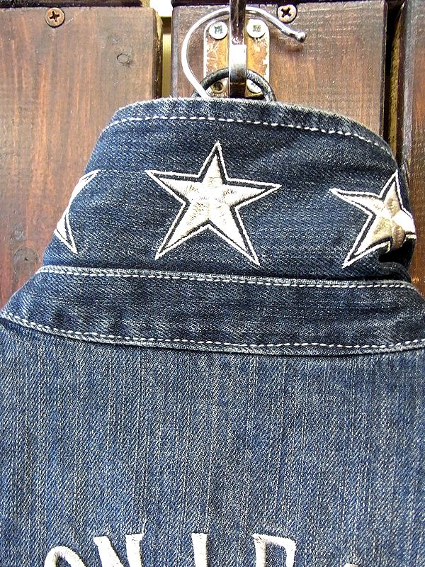 VANSON バンソン デニム刺繍オールインワン つなぎ フライングスター