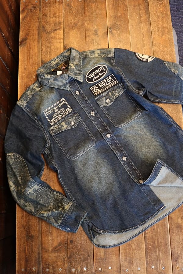 VANSON(Х󥽥)NVSL-2401ǥ˥󥰥꡼֥ 󥹥ɽǥ˥ॷġINDIGOONE WASH