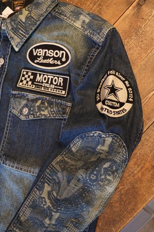 VANSON(Х󥽥)NVSL-2401ǥ˥󥰥꡼֥ 󥹥ɽǥ˥ॷġINDIGOONE WASH