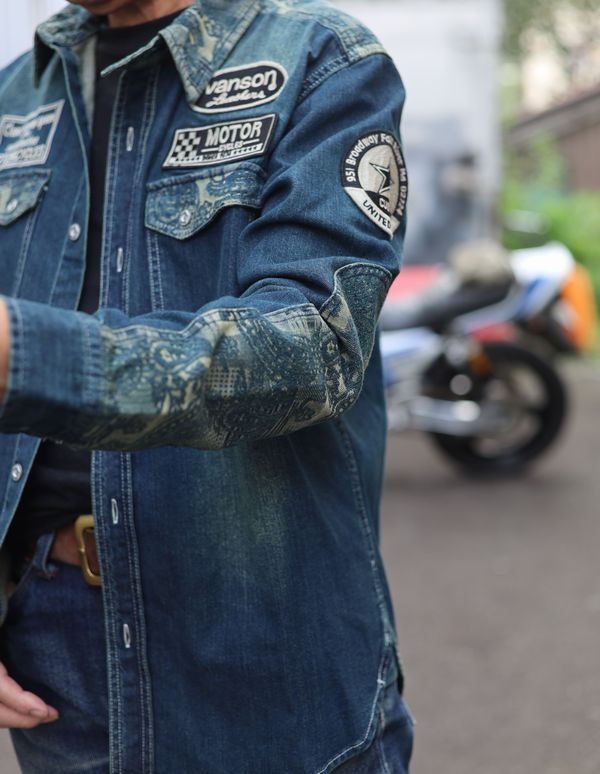 VANSON(Х󥽥)NVSL-2401ǥ˥󥰥꡼֥ 󥹥ɽǥ˥ॷġINDIGOONE WASH