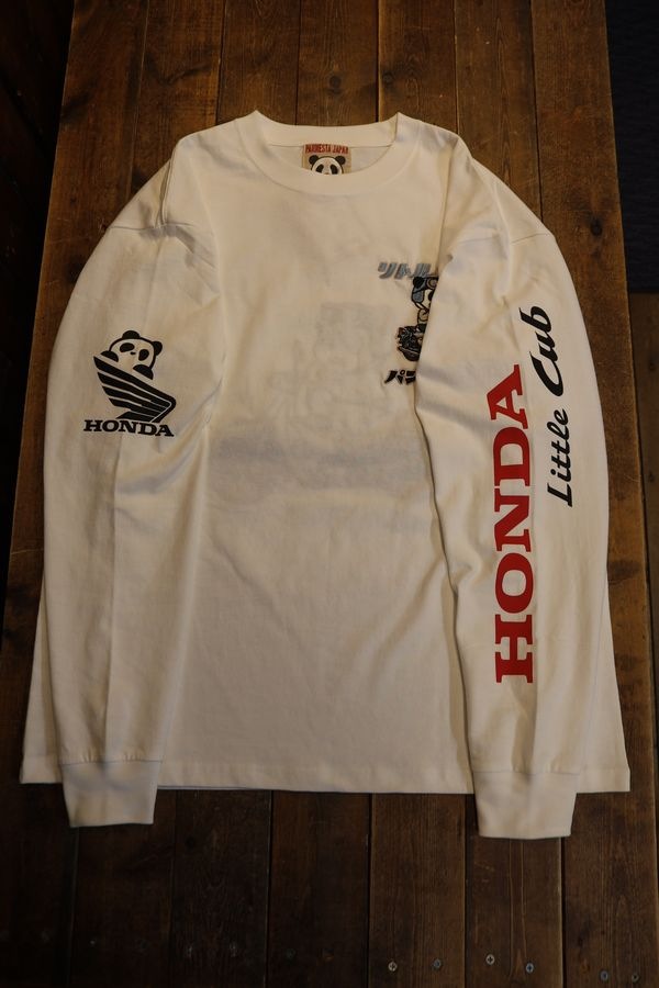 PANDIESTA JAPAN���ѥ�ǥ���������595500 HONDA��PANDIESTA Little Cub ���ե��֥쥤�� �����ѡ����֡��ѥ���ɽ�������Tee �ۥ磻��