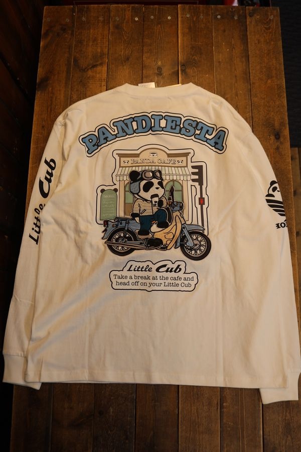PANDIESTA JAPAN���ѥ�ǥ���������595500 HONDA��PANDIESTA Little Cub ���ե��֥쥤�� �����ѡ����֡��ѥ���ɽ�������Tee �ۥ磻��