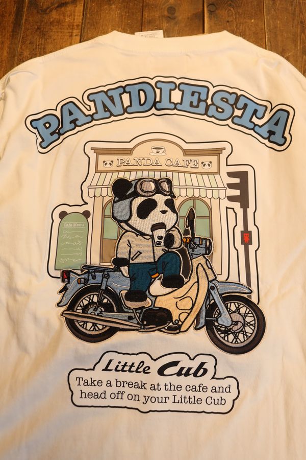 PANDIESTA JAPAN���ѥ�ǥ���������595500 HONDA��PANDIESTA Little Cub ���ե��֥쥤�� �����ѡ����֡��ѥ���ɽ�������Tee �ۥ磻��