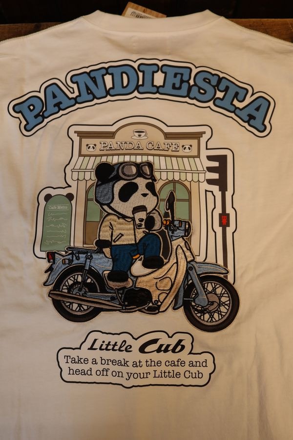 PANDIESTA JAPAN���ѥ�ǥ���������595500 HONDA��PANDIESTA Little Cub ���ե��֥쥤�� �����ѡ����֡��ѥ���ɽ�������Tee �ۥ磻��