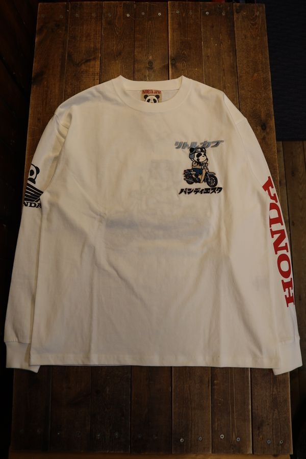 PANDIESTA JAPAN���ѥ�ǥ���������595500 HONDA��PANDIESTA Little Cub ���ե��֥쥤�� �����ѡ����֡��ѥ���ɽ�������Tee �ۥ磻��