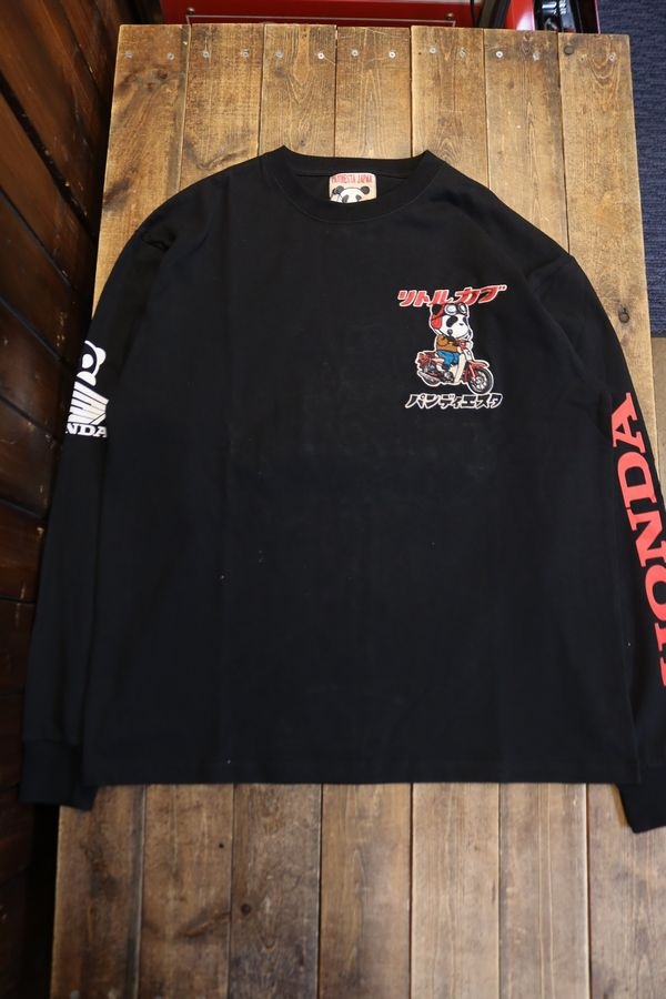 PANDIESTA JAPAN���ѥ�ǥ���������595500 HONDA��PANDIESTA Little Cub ���ե��֥쥤�� �����ѡ����֡��ѥ���ɽ�������Tee �֥�å�