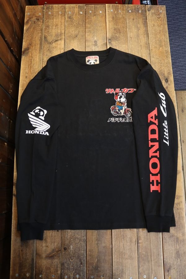 PANDIESTA JAPAN���ѥ�ǥ���������595500 HONDA��PANDIESTA Little Cub ���ե��֥쥤�� �����ѡ����֡��ѥ���ɽ�������Tee �֥�å�