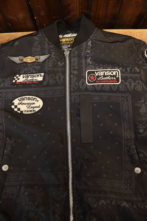 VANSON�Х󥽥�NVJK-2601 MA-1 �ʥ����� �ե饤�� ���㥱�åȡ��ȥ�ץ륹�������ɴ����ڥ����꡼��
