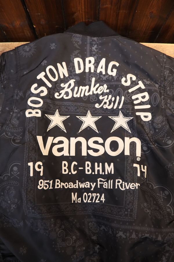 VANSON�Х󥽥�NVJK-2601 MA-1 �ʥ����� �ե饤�� ���㥱�åȡ��ȥ�ץ륹�������ɴ����ڥ����꡼��