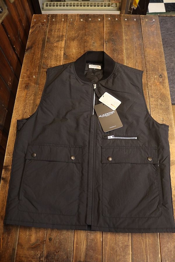 KADOYA(カドヤ) LAYER VEST レイヤーベスト 防寒ベスト ブラック 