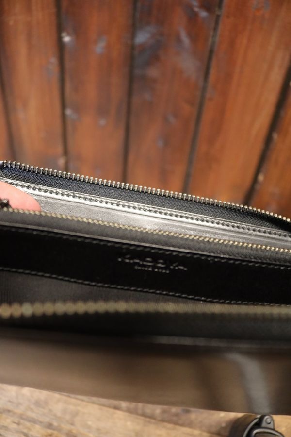 KADOYA �����ɥ䡡 LEATHER L ZIP WALLET���쥶��L���åץ�����åȡ�Ĺ���ۡ��֥�å�