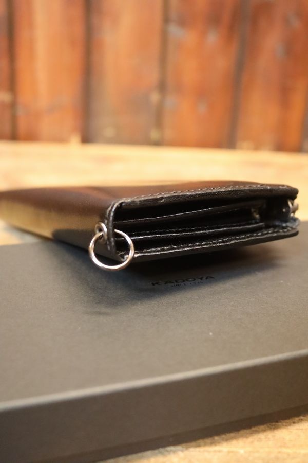 KADOYA �����ɥ䡡 LEATHER L ZIP WALLET���쥶��L���åץ�����åȡ�Ĺ���ۡ��֥�å�