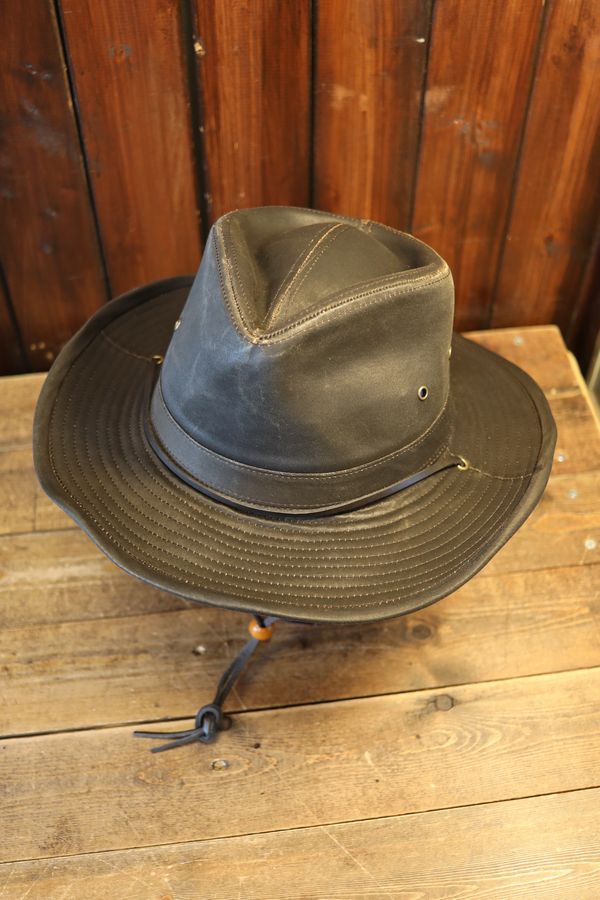 DORFMAN PACIFIC CO.�ʥɡ��եޥ󡦥ѥ��ե��å� ����ѥˡ���WEATHERED COTTON WESTERN HAT �ʥ��������ɥ��åȥ� ���������� �ϥåȡ˥֥饦��