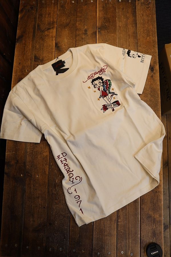 BETTY BOOP��ED HARDY��BED-2504 ŷ��Tee���٥ƥ��ߥ��ɥϡ��ǥ������ɽ�T����ġ����եۥ磻��