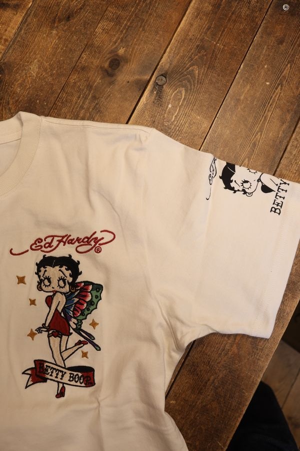 BETTY BOOP��ED HARDY��BED-2504 ŷ��Tee���٥ƥ��ߥ��ɥϡ��ǥ������ɽ�T����ġ����եۥ磻��