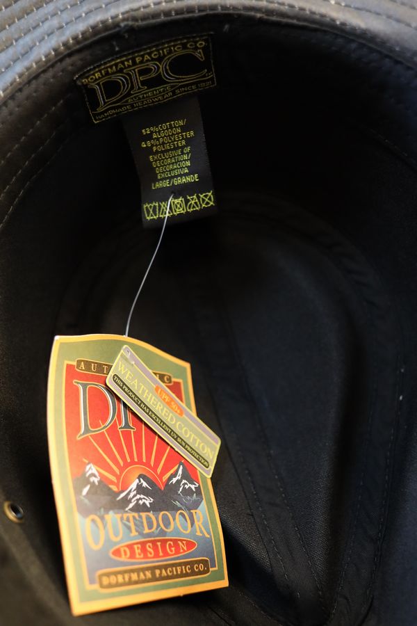 DORFMAN PACIFIC CO.�ʥɡ��եޥ󡦥ѥ��ե��å� ����ѥˡ���WEATHERED COTTON WESTERN HAT �ʥ��������ɥ��åȥ� ���������� �ϥåȡ˥֥�å�