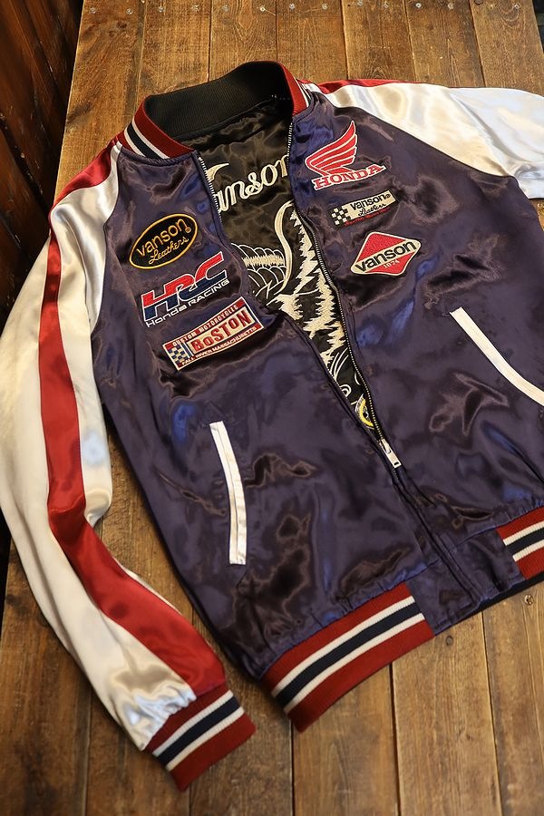 VANSON×HONDAコラボ HRV-2416 リバーシブルスカジャン HRC | VANSON