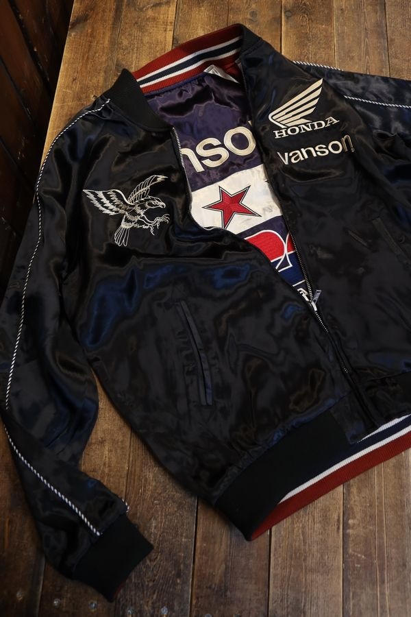VANSON×HONDAコラボ HRV-2416 リバーシブルスカジャン HRC | VANSON