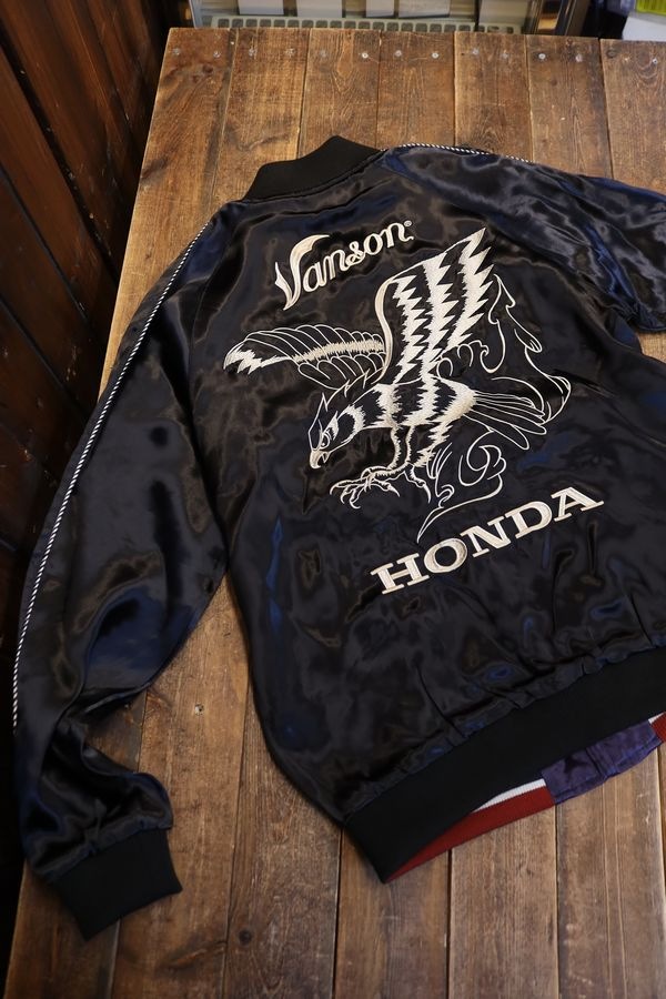 VANSON×HONDAコラボ HRV-2416 リバーシブルスカジャン HRC | VANSON