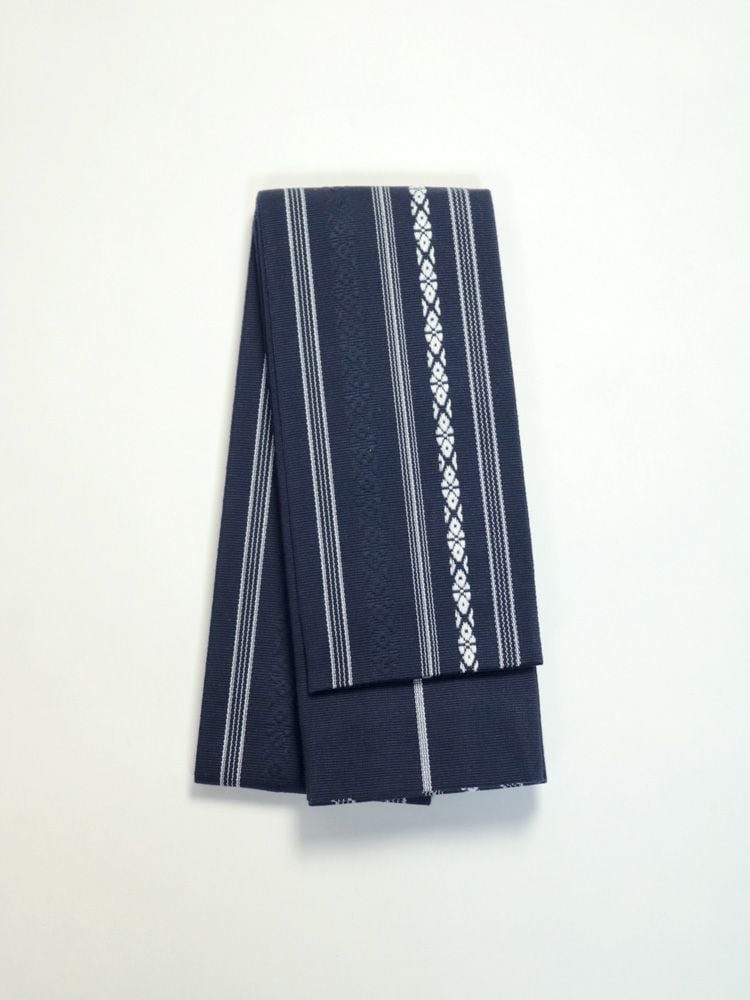 角帯 献上柄 紺 日本製